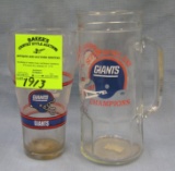 Pair of New York Giants football glasses