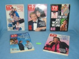 Group of vintage TV Guides