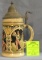 Vintage German beer stein with pewter lid