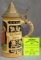 Vintage German Beer stein with pewter lid