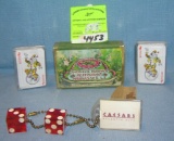 Group of cards and dice