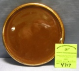 Signed Hall art pottery hot plate