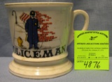 Vintage shaving mug titled Policeman