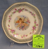 Antique Royal Hanover cerub decorated dish