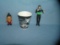 Pair of vintage Star Trek figues and collector's cup