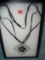 Costume jewelry necklace with an unusual pendant