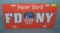 NY FDNY License plate size retro style sign