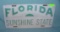 Florida the Sunshine State License plate size retro sign