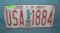 Statue of Liberty USA License plate size retro sign