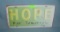 Hope for Tomorrow License plate size retro sign