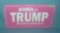Woman for Trump retro style license plate size sign