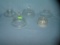 Group of vintage glass storage jar lids