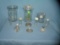 Group of vintage misc. glass bottles and lids