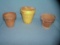 Group of antique earthenware flower pots