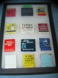 Collection of vintage matchbooks with advertising