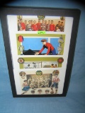 Group of vintage soccer themed post cards