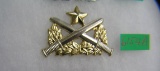 Military badge with crossed bayonets