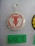 Easter Seals crippled children coffee day badge