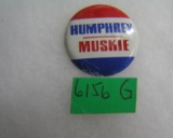 Humphrie and Muskie political campaign button