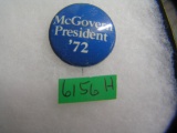 McGovern for President 1972 political campaign button