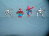 Pair of 4 vintage super hero toys