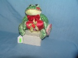 Vintage hug me frog plush toy