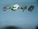 Group of vintage toy vans
