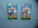 Pair of vintage football sports figures