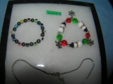 Pair of Costume jewelry bracelets