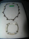 Costume jewelry necklace and bracelet group