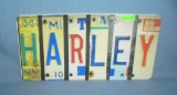 Harley License plate size retro style sign