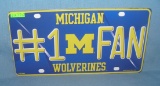 Michigan Wolverines License plate size retro sign