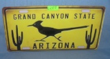 Grand Canyon state Arizona License plate size retro style sign