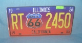 Route 66 License plate size retro style sign