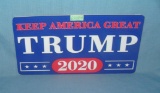 Trump retro style license plate size sign