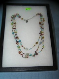 Multi colored costume jewelry necklace