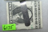 Silver tone money clip