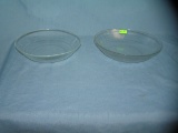 Pair of vintage crystal serving bowls by Arcoroc