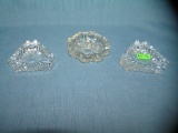 Group of 3 crystal dishes