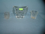 Group of 3 glass candy storage containers