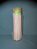 Vintage straw or candy storage container