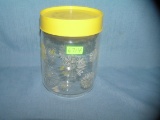 Vintage 1970's glass canister