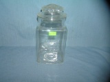 Large vintage glass candy storage jar