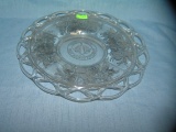 Large glass serving platter