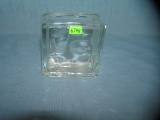 Mini Glass masonry block candy or storage Container