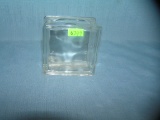Mini Glass masonry block candy or storage Container
