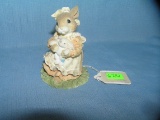Modern mother rabbit and baby figurine