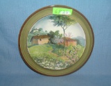 German scene historical plate marked Schramberg