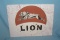 Lion retro style advertising sign