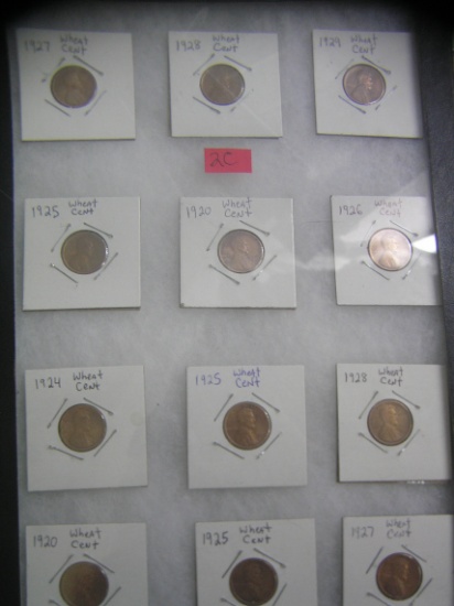Collection of pennies includes 1920 through 1929